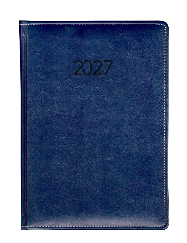 Υδρόγειος - Ημερήσιο Ημερολόγιο Leather P.U. 2027, Blue 17x24 0442