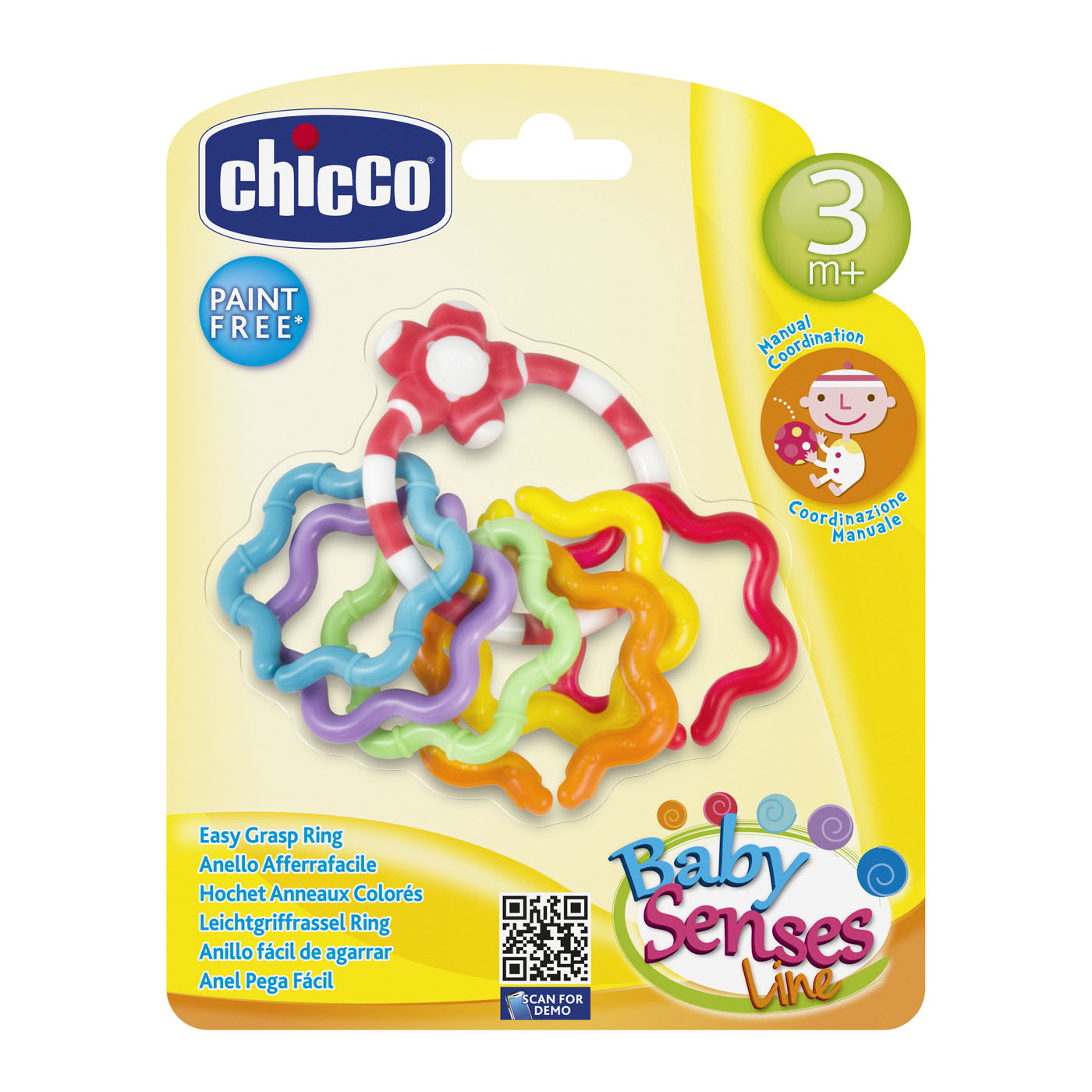 Chicco - Βρεφική Κουδουνίστρα Χρωματιστοί Δακτύλιοι 05954