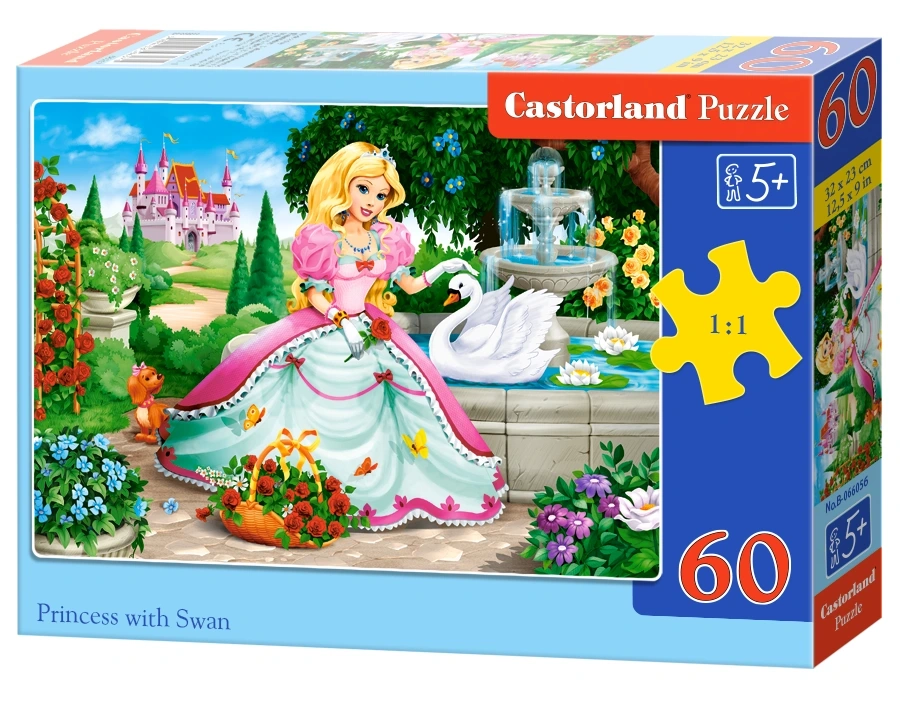 Castorland - Puzzle, Princess With Swan 60 Pcs 66056