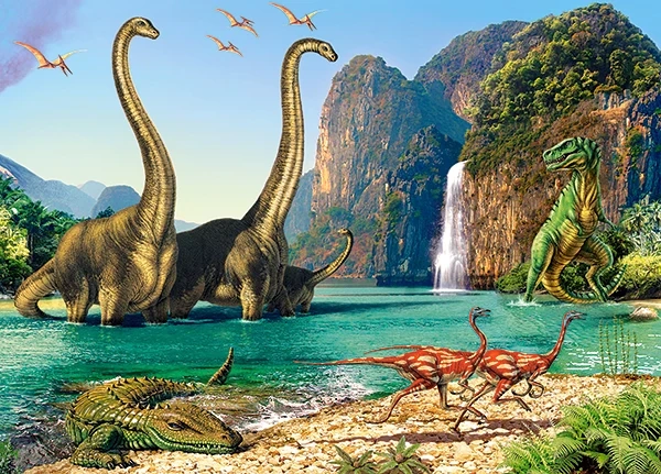 Castorland - Puzzle In the Dinosaurs World 60 Pcs 06922 Castorland - Puzzle In the Dinosaurs World 60 Pcs 06922