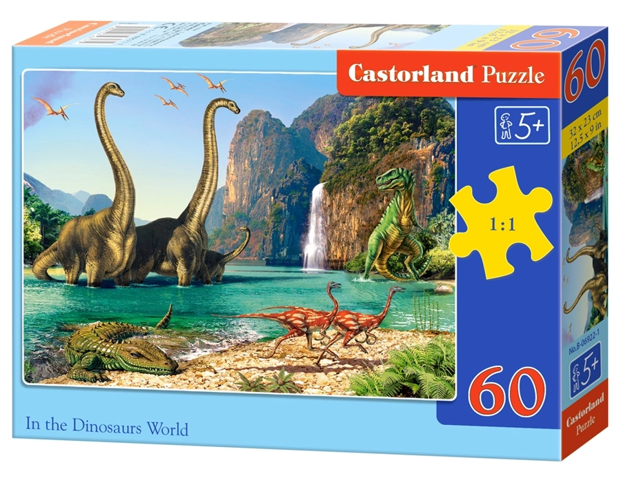 Castorland - Puzzle In the Dinosaurs World 60 Pcs 06922 Castorland - Puzzle In the Dinosaurs World 60 Pcs 06922