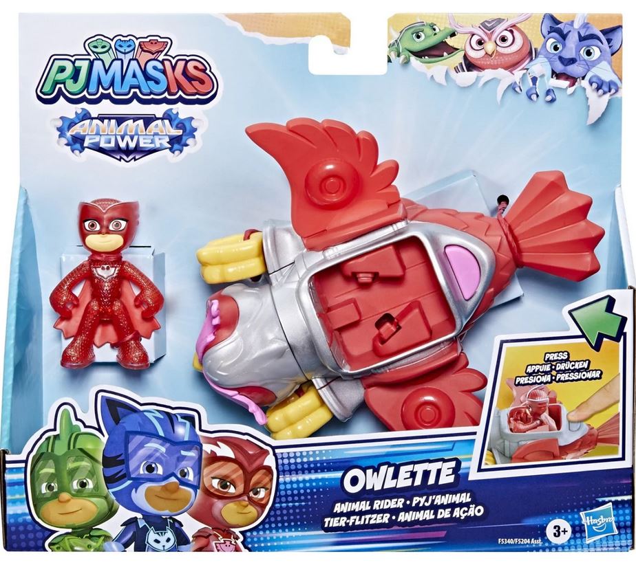 Hasbro Pj Masks - Φιγούρα & Όχημα, Animal Rider, Owlette F5340 (F5204)