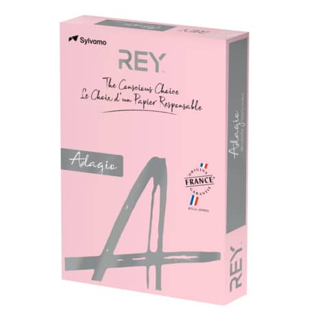 Rey - Χαρτί Εκτύπωσης Adagio Χρωματιστό, Pink A4 160gr 250 Φύλλα (1 Δεσμίδα) 08963