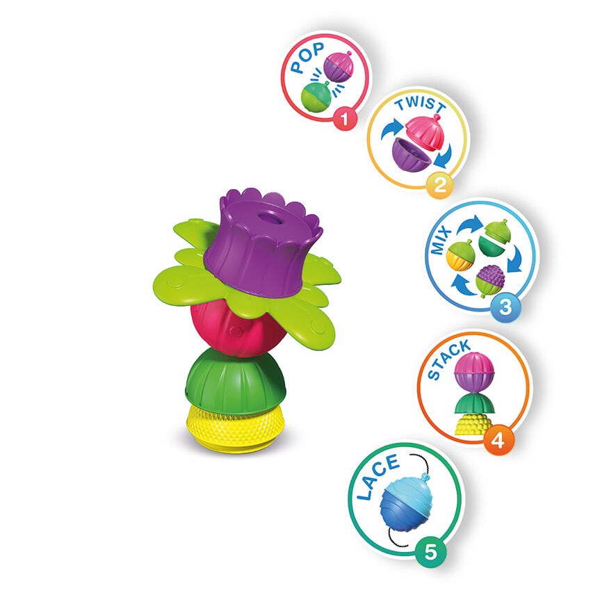 AS - Lalaboom 5 Σε 1 Εκπαιδευτικές Χάντρες Και Αξεσουάρ 24 Τμχ Σε Κύλινδρο 1000-86089