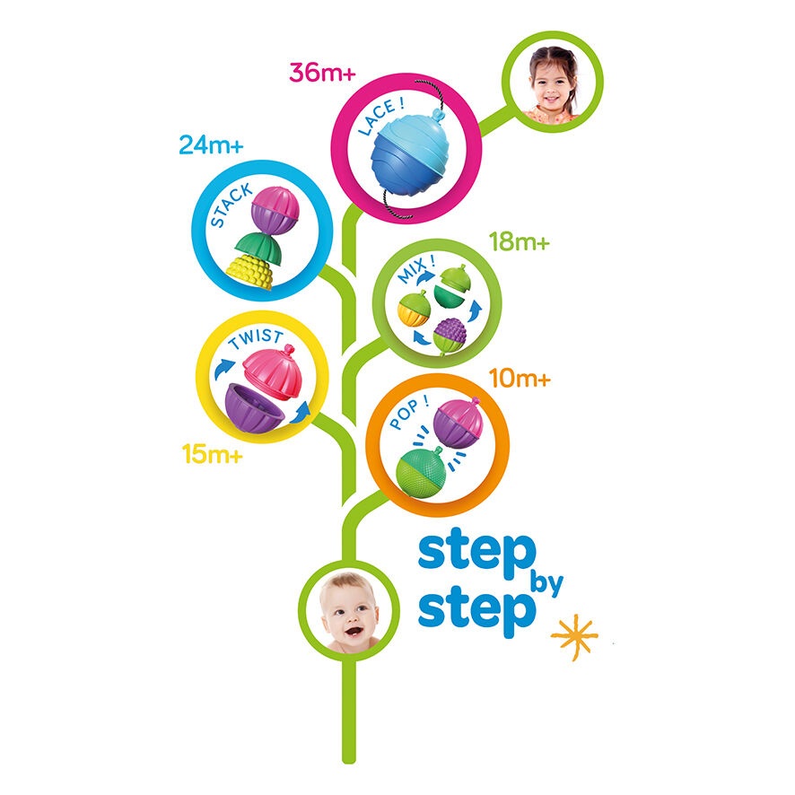 AS - Lalaboom 5 Σε 1 Εκπαιδευτικές Χάντρες Και Αξεσουάρ 24 Τμχ Σε Κύλινδρο 1000-86089