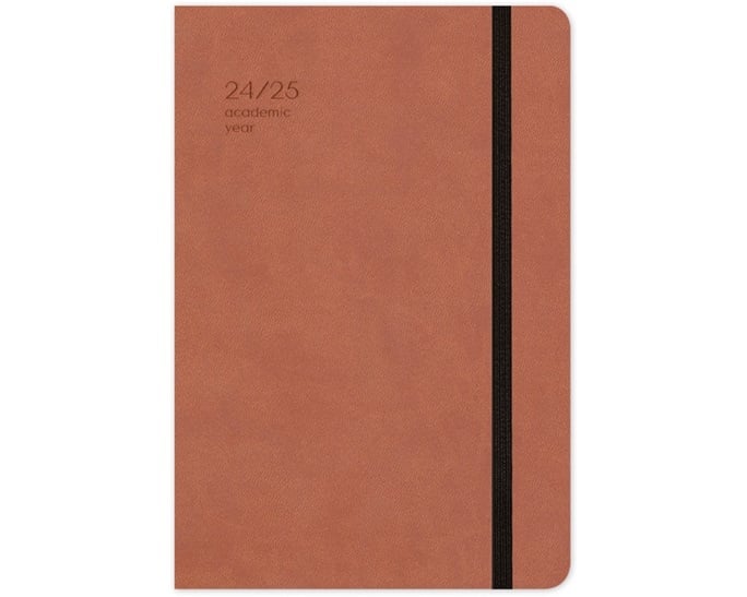 Adbook - Ακαδημαϊκό Ημερολόγιο, Ημερήσιο 2024-2025 Handy Brown 14x21cm ΗΜ-9234