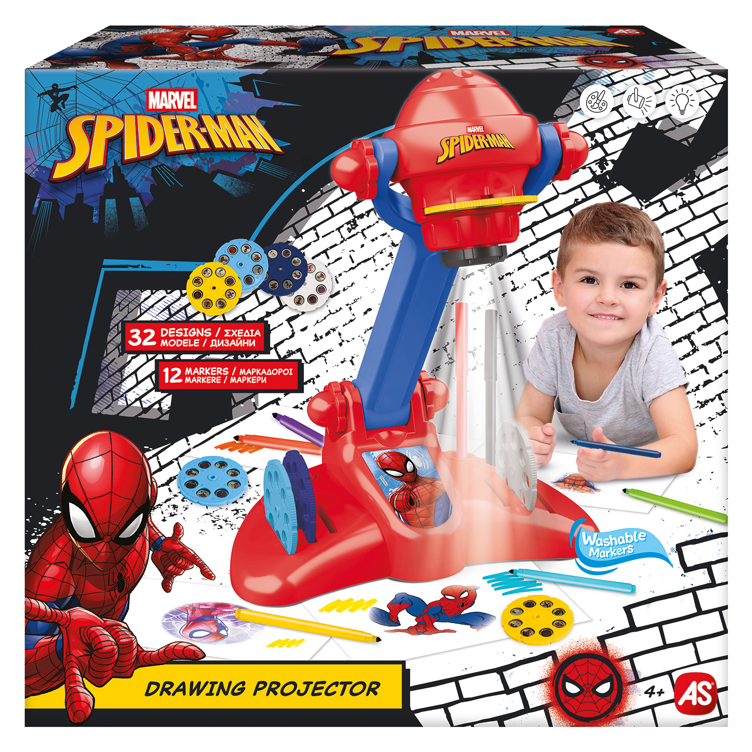 AS - Προτζέκτορας Ζωγραφικής Spiderman 1028-54005