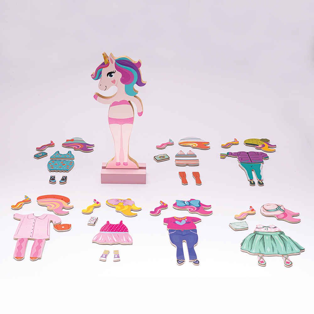 AS - Magnet Box Fantasy Dreams Dress-Up , 46 Εκπαιδευτικοί Ξύλινοι Μαγνήτες 1029-64059