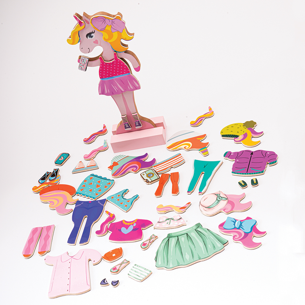 AS - Magnet Box Fantasy Dreams Dress-Up , 46 Εκπαιδευτικοί Ξύλινοι Μαγνήτες 1029-64059