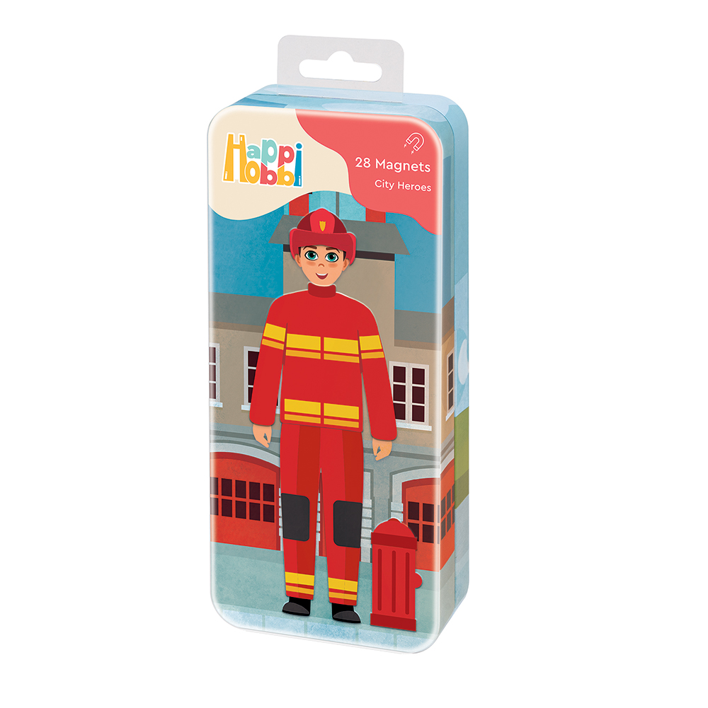 AS - HappiHobbi , Εκπαιδευτικοί Χάρτινοι Μαγνήτες City Heroes 1029-64074