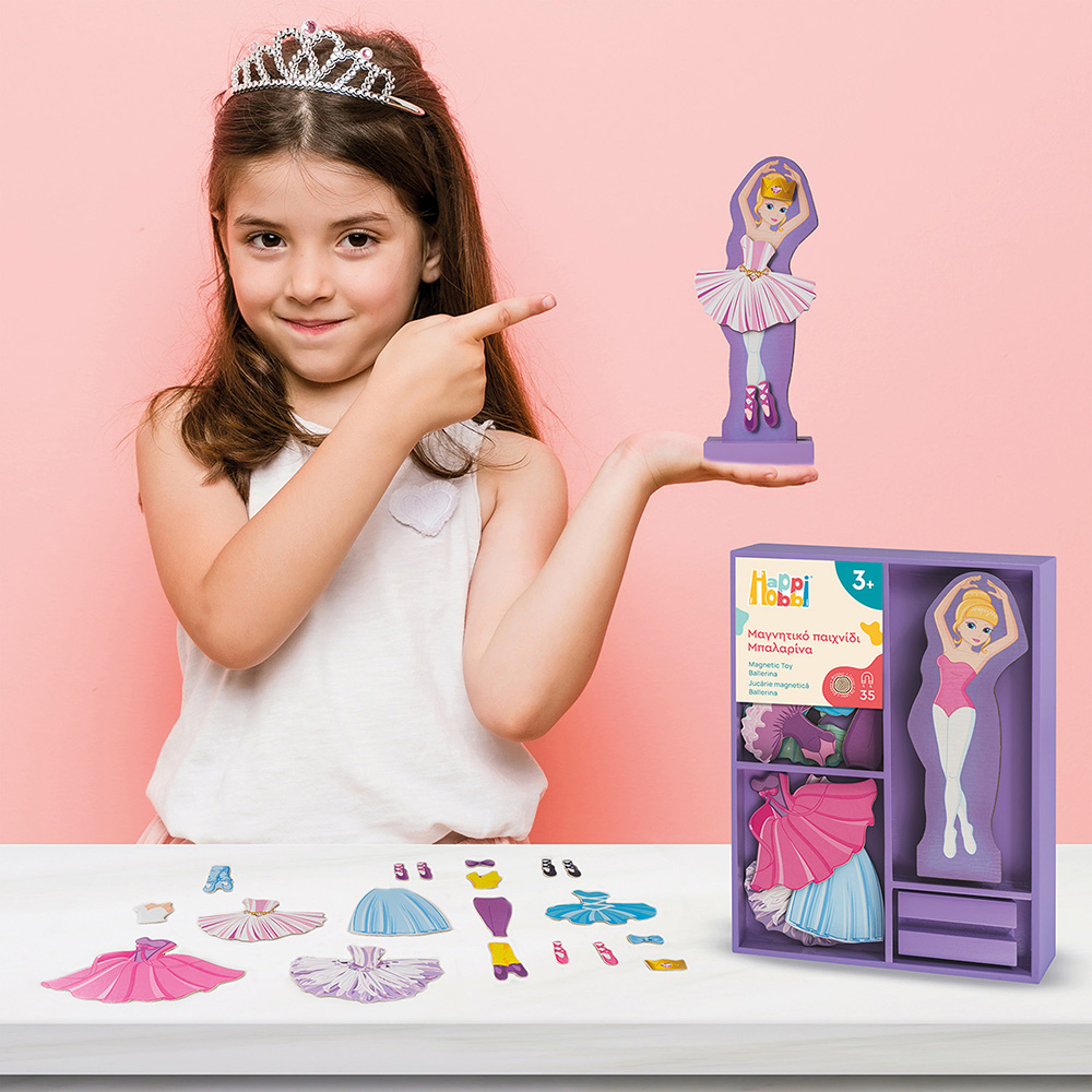 AS - Magnet Box , Sweet Ballerina Dress-Up 35 Εκπαιδευτικοί Ξύλινοι Μαγνήτες 1029-64084