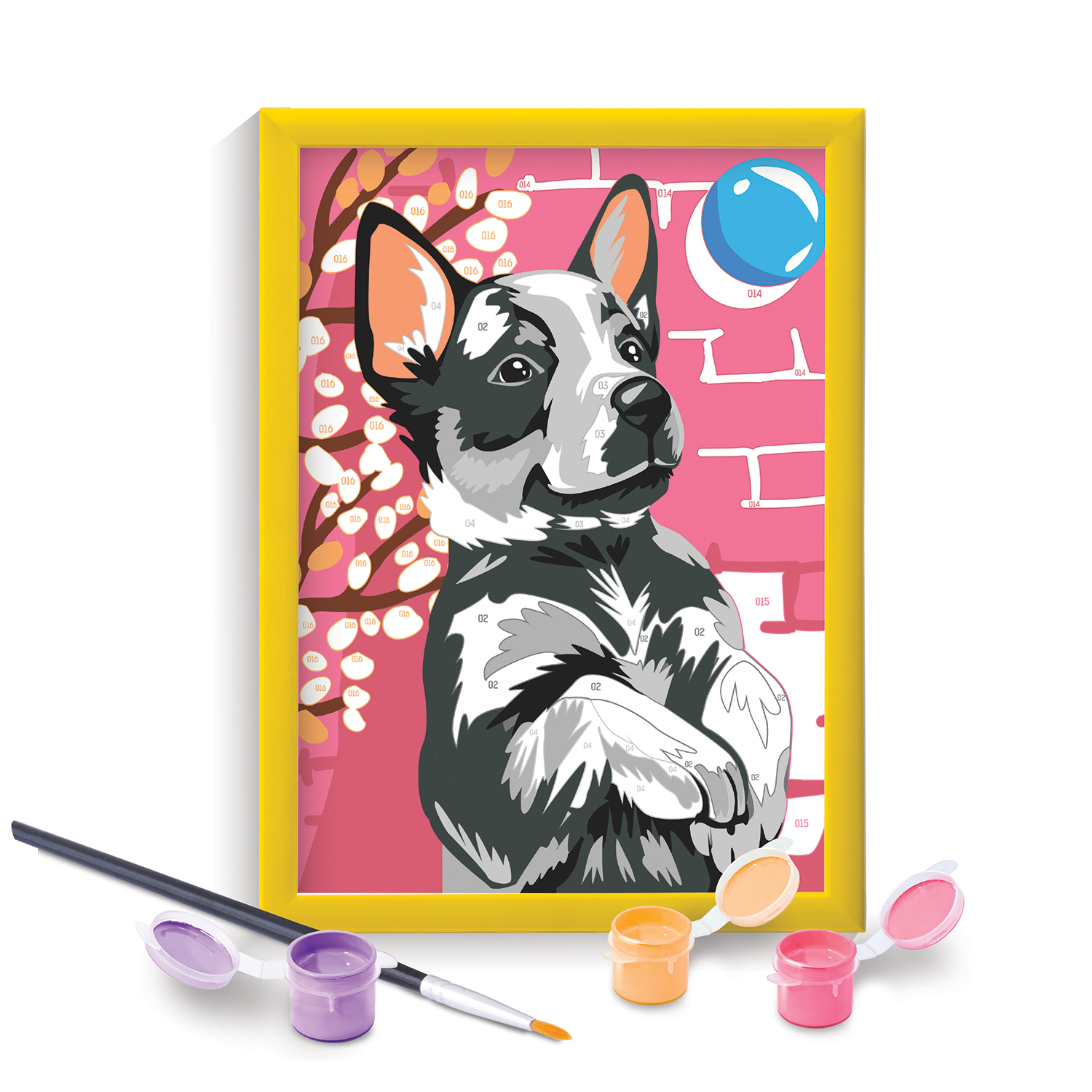 AS - Paint & Frame , Paint by Numbers - Playful Husky 1038-41013