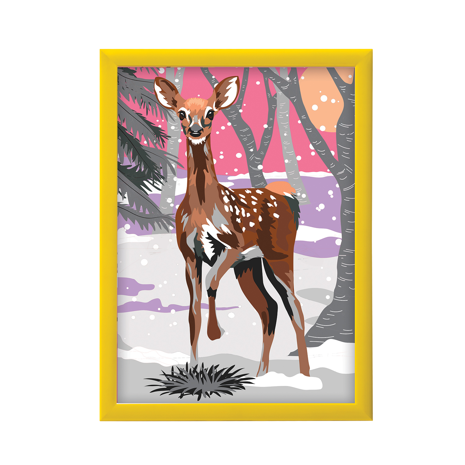 AS - HappiHobbi , Paint & Frame Paint by Numbers Snow Deer 1038-41014