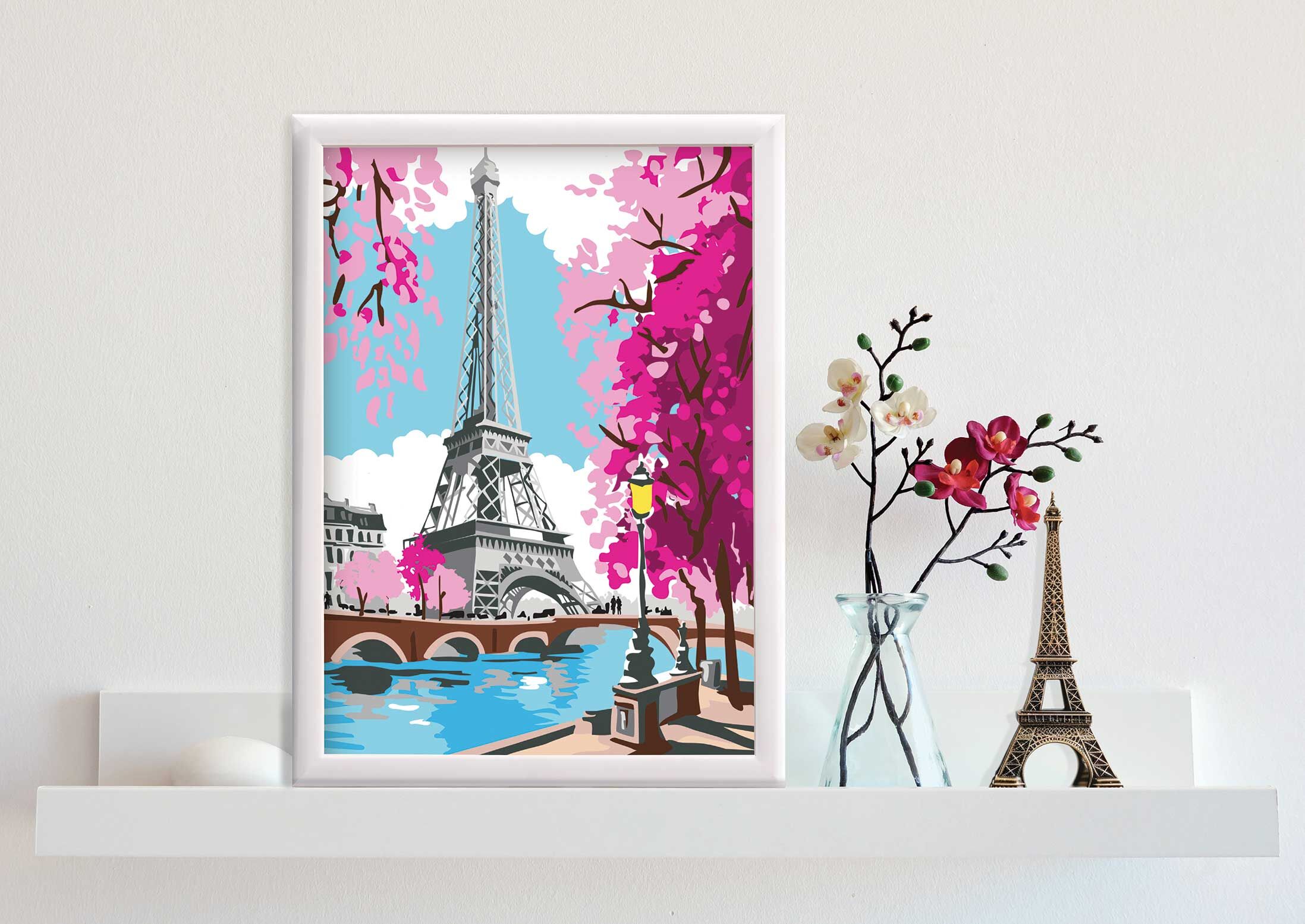 AS - HappiHobbi , Paint & Frame | Paint by Numbers - Spring Paris 1038-41022