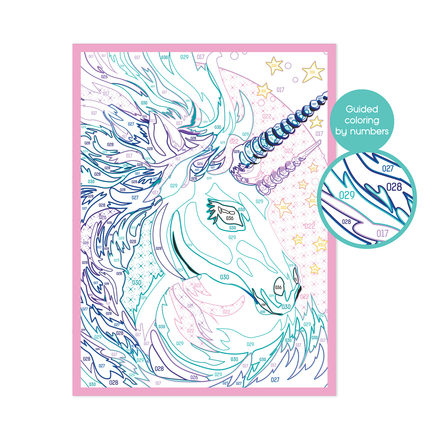 AS - HappiHobbi , Paint By Numbers Fairytale Unicorn 1038-41029