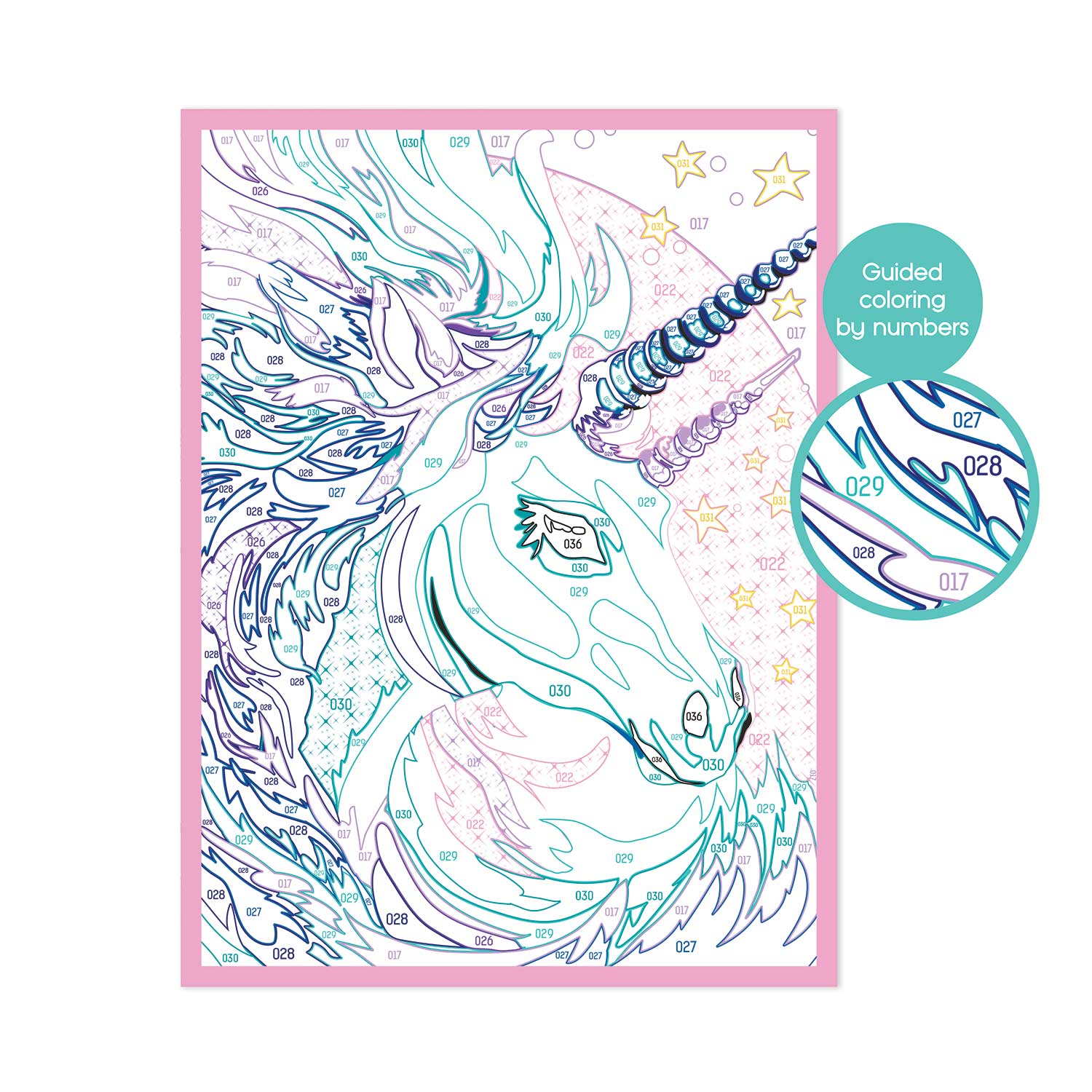 AS - HappiHobbi , Paint & Frame Paint by Numbers Fairytale Unicorn 1038-41042