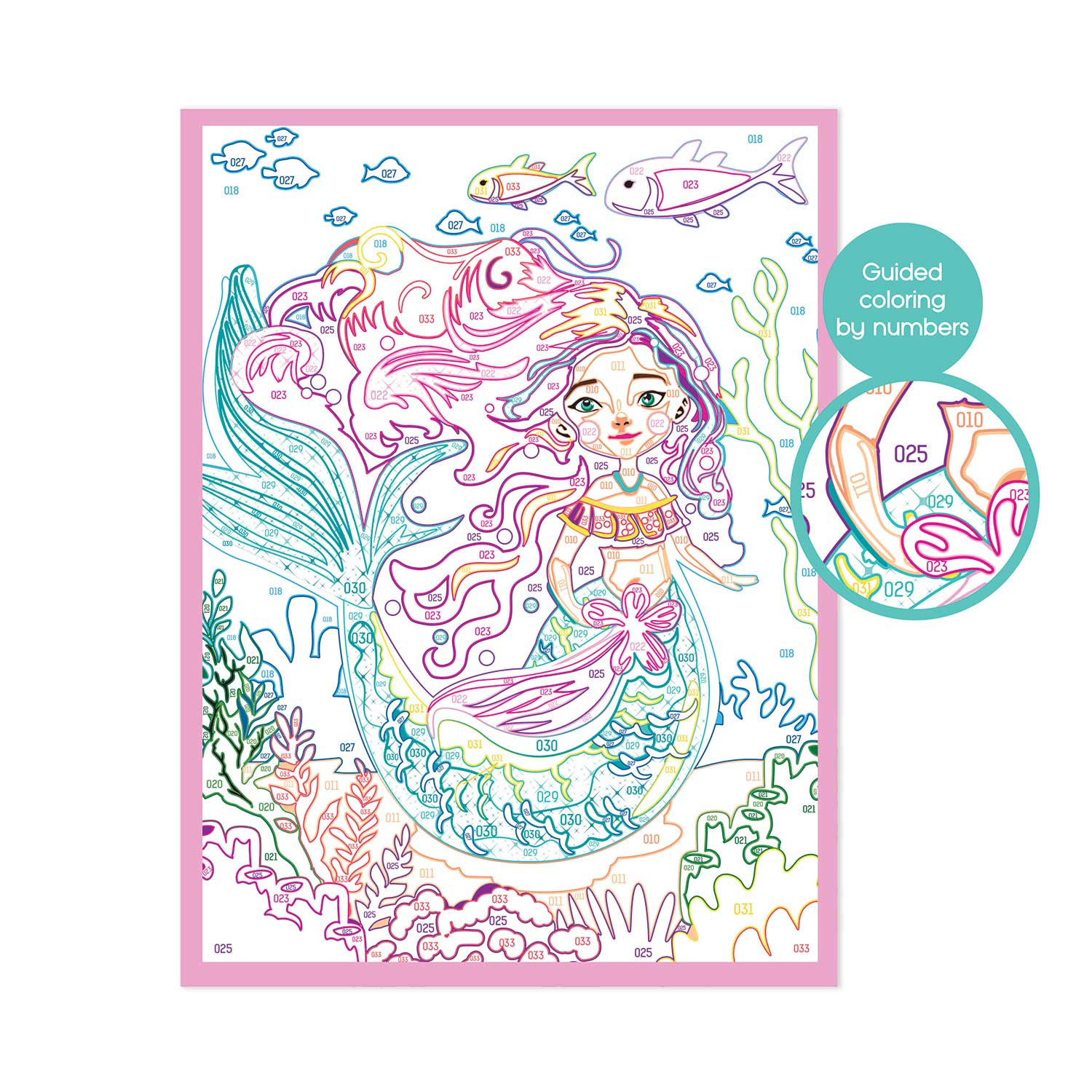 AS - HappiHobbi , Paint & Frame Paint by Numbers Mythical Mermaid 1038-41043