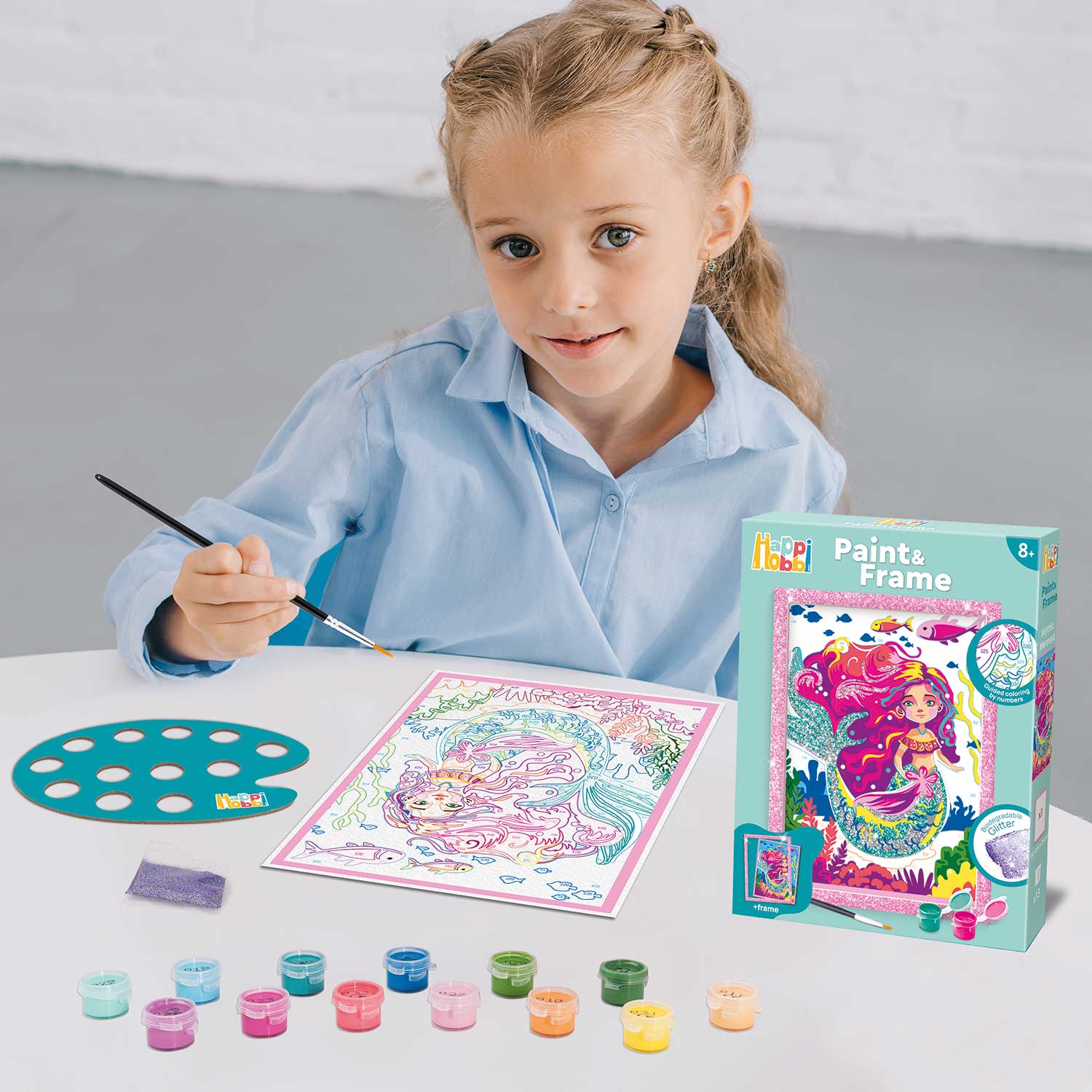 AS - HappiHobbi , Paint & Frame Paint by Numbers Mythical Mermaid 1038-41043