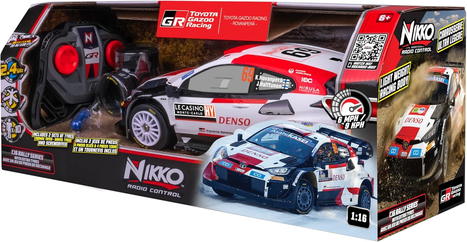 Nikko, Radio Control - Rally Series, Toyota Gazoo With Tyres 10402 (10400)