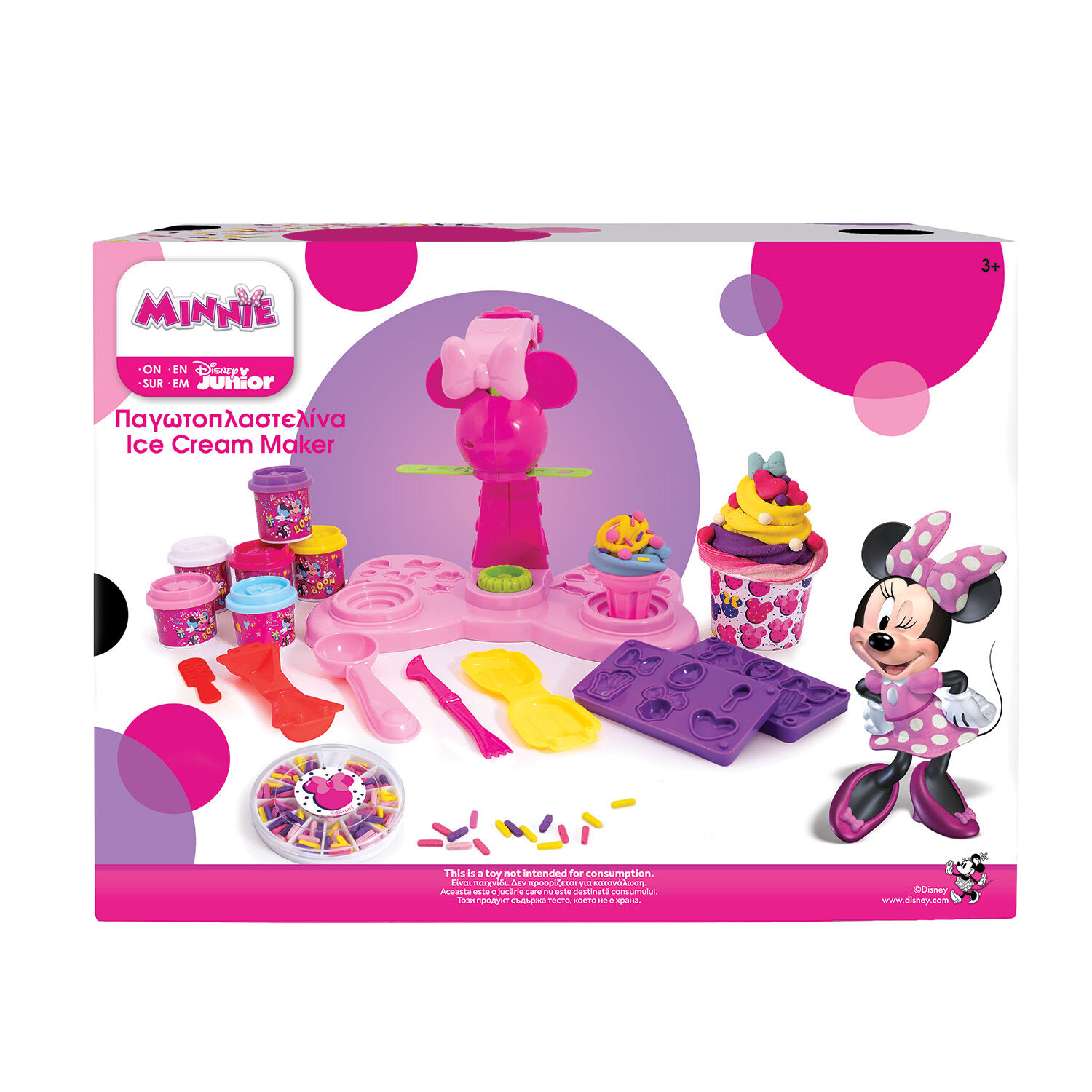 AS - Πλαστελίνη Disney Minnie Παγωτοπλαστελίνα Με 6 Βαζάκια-Καπάκια Καλουπάκια 256g & Sprinkles 1045-03617