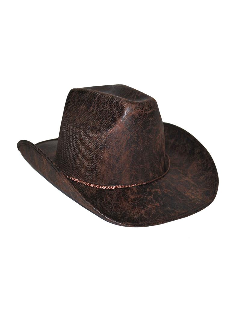 Funny Fashion - Καπέλο Cowboy Καφέ Deluxe Δερματίνη 50484