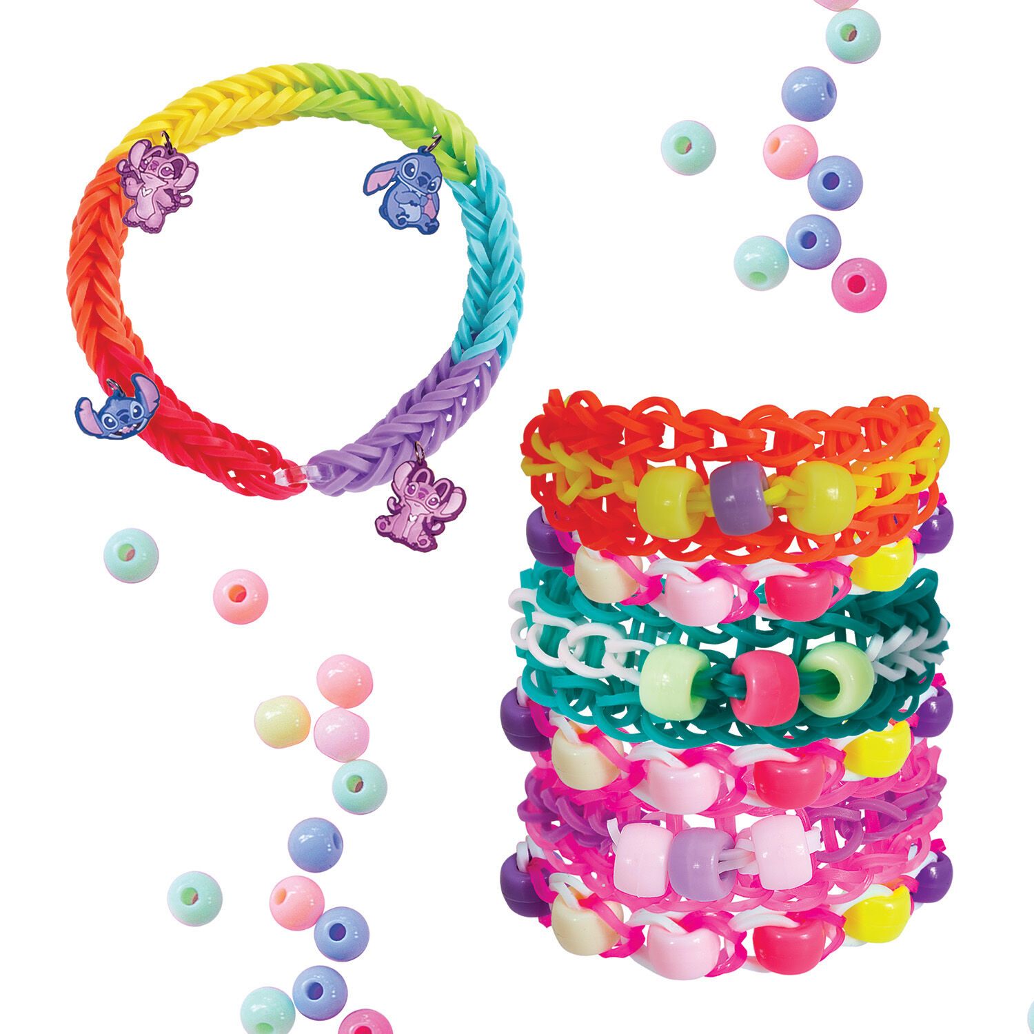 AS - Plexi Flexi Disney Stitch Θήκη Με 2400 Λαστιχάκια & 12 Αξεσουάρ 1080-25578