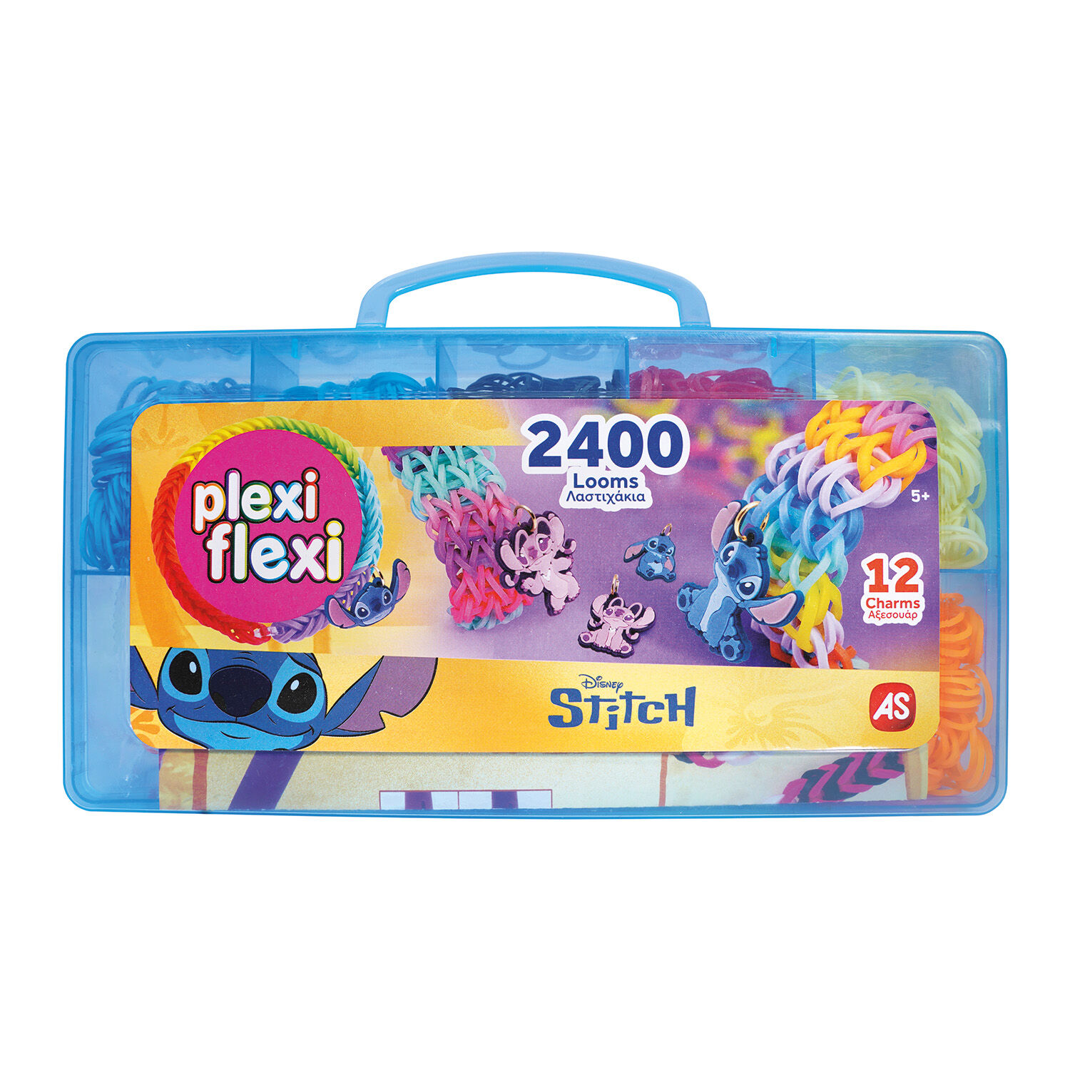 AS - Plexi Flexi Disney Stitch Θήκη Με 2400 Λαστιχάκια & 12 Αξεσουάρ 1080-25578