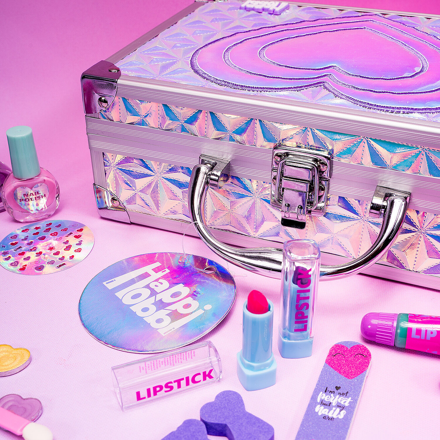 AS - HappiHobbi Θήκη Ομορφιάς Sparkle Love Με 30 αξεσουάρ 1081-60021