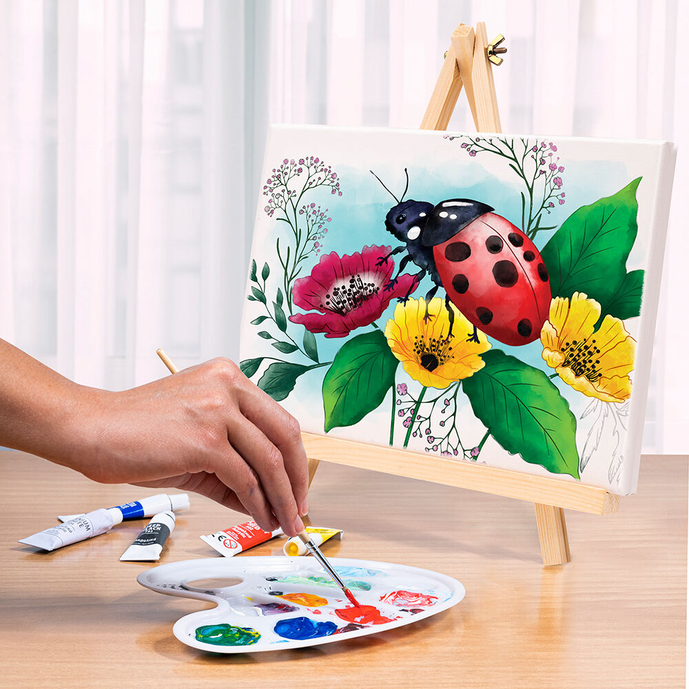 AS - HappiHobbi , Σετ Ζωγραφικής Με Ξύλινο Καβαλέτο Και Χρώματα Ακουαρέλας 1038-11042