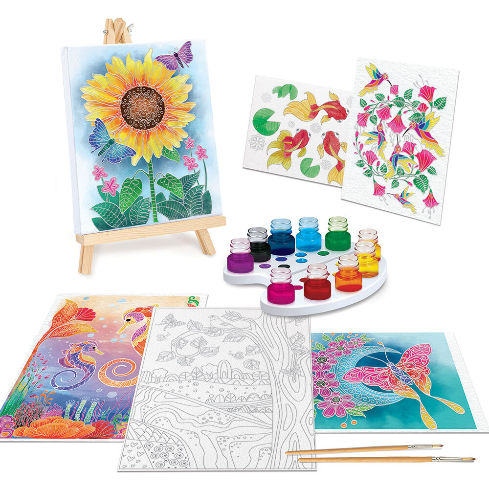 AS - HappiHobbi , Σετ Ζωγραφικής Με Ξύλινο Καβαλέτο Και Χρώματα Ακουαρέλας 1038-11043