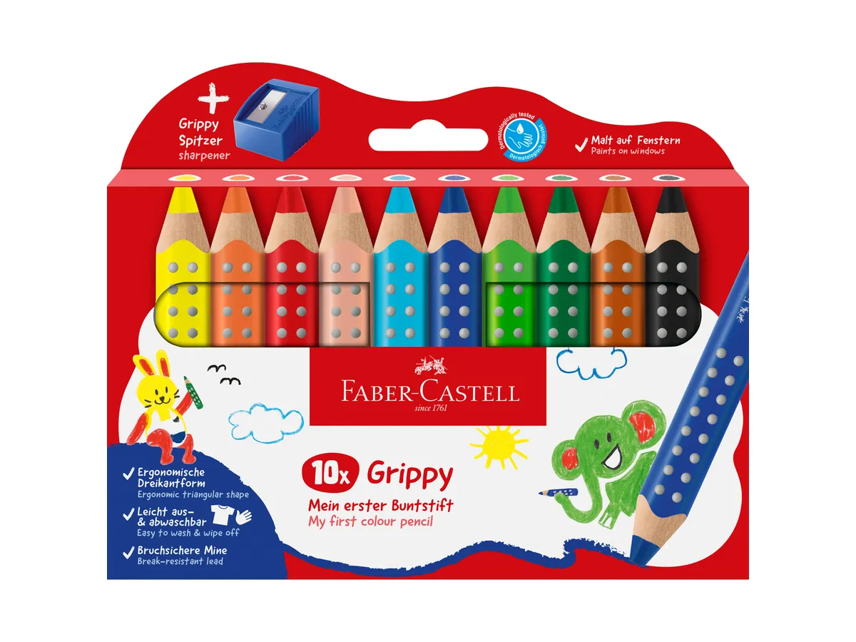 Faber Castell - Ξυλομπογιές Grippy 10 Τμχ 110636