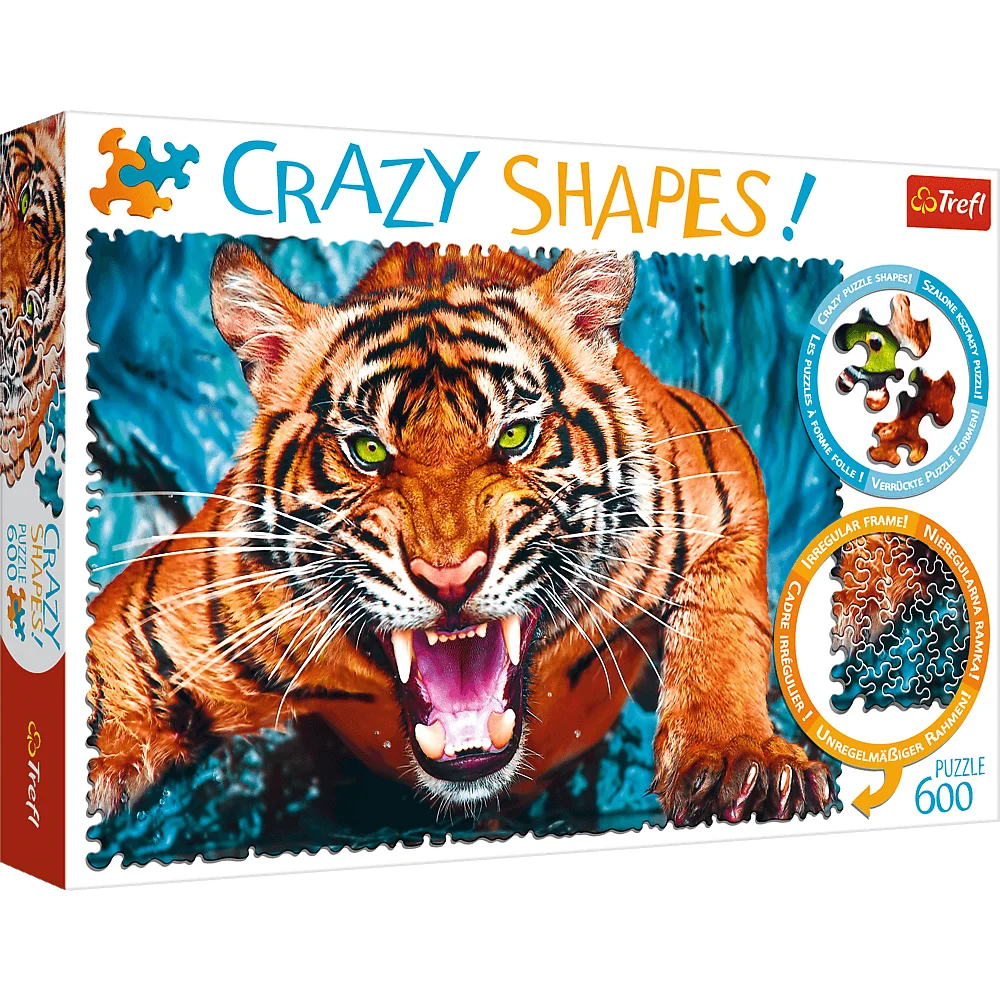 Trefl - Puzzle Crazy Shapes, Facing A Tiger 600 pcs 11110