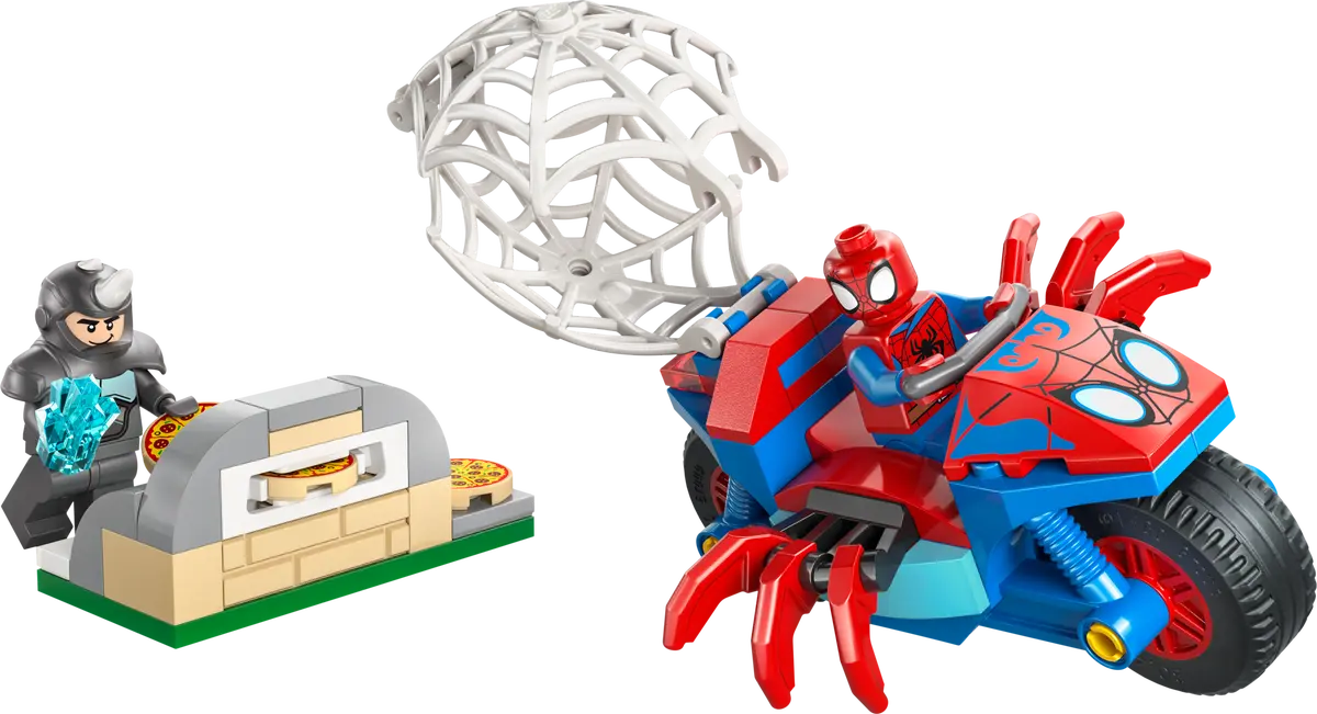 Lego Marvel - Spidey On His Motorcycle vs. Rhino 11206