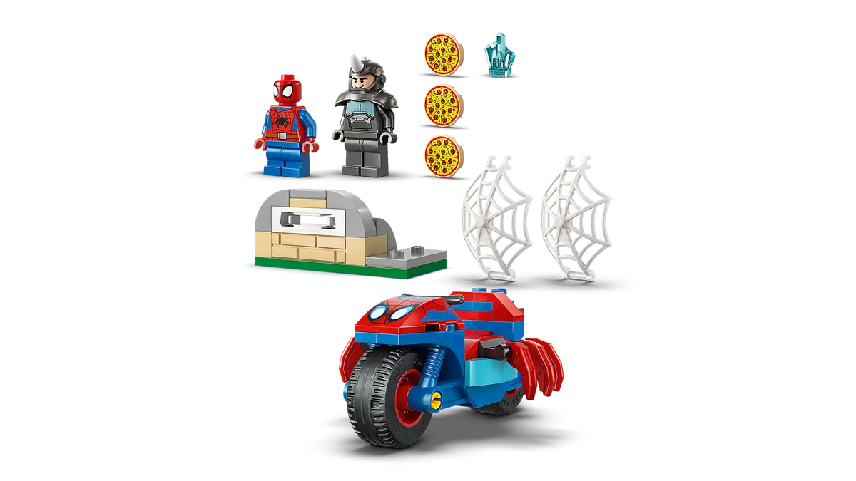 Lego Marvel - Spidey On His Motorcycle vs. Rhino 11206