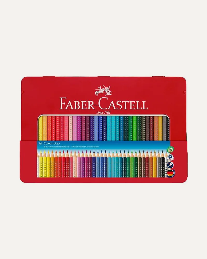 Faber Castell - Ξυλομπογιές Grip Σε Κασετίνα Μεταλλική 36 Τμχ 112435