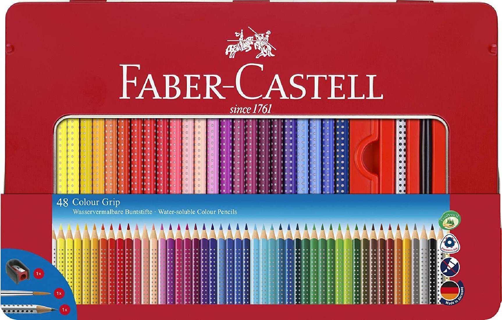 Faber Castell - Ξυλομπογιές Grip Σε Κασετίνα Μεταλλική 48 Τμχ 112448 Faber Castell - Ξυλομπογιές Grip Σε Κασετίνα Μεταλλική 48 Τμχ 112448