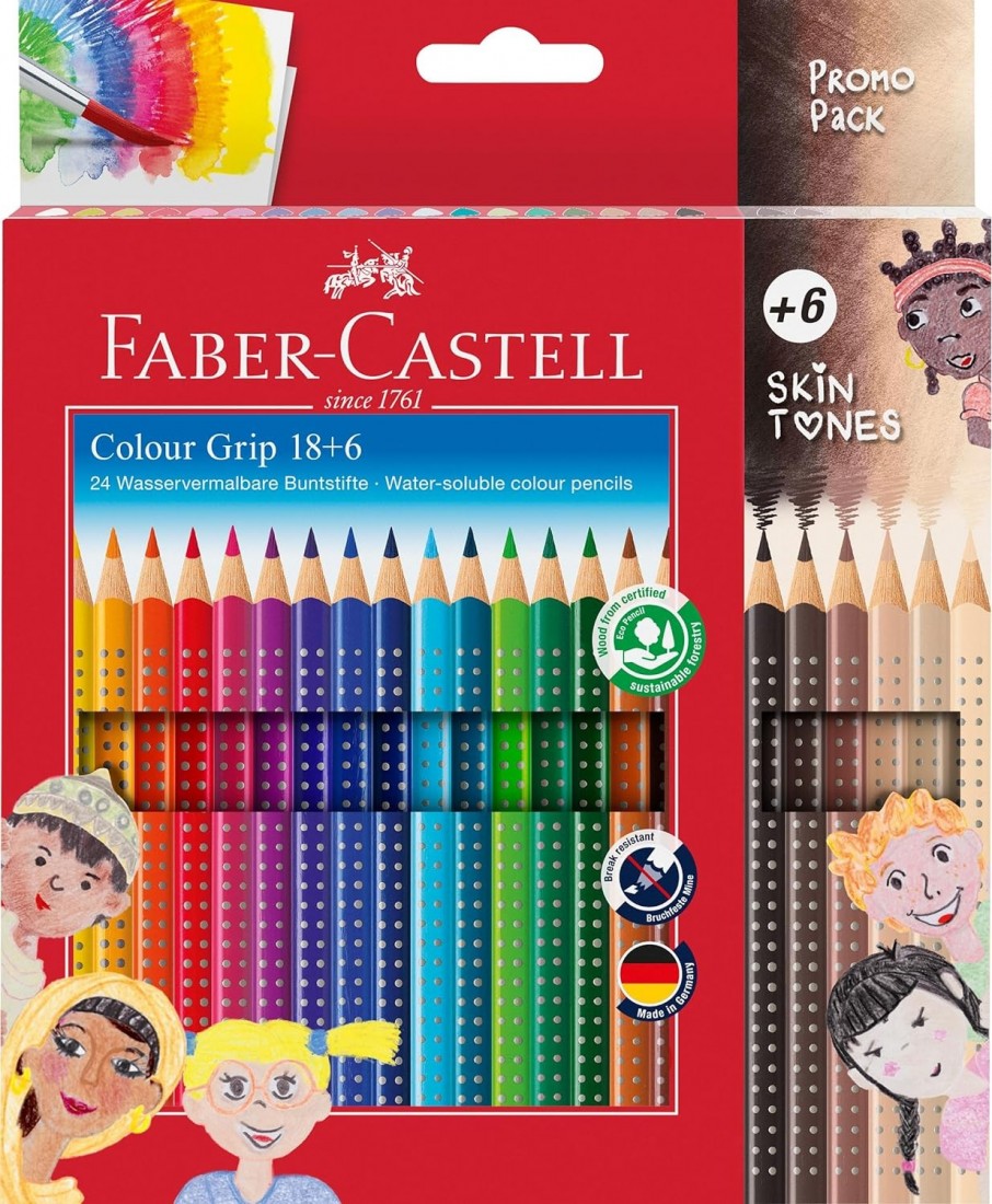 Faber Castell - Ξυλομπογιές Grip Σετ των 24 112819 Faber Castell - Ξυλομπογιές Grip Σετ των 24 112819