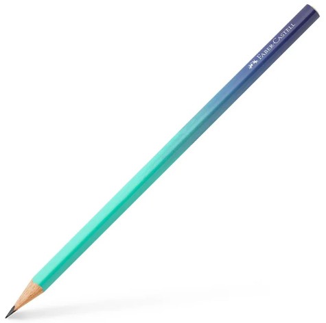 Faber Castell - Μολύβι Τριγωνικό B, Flow, Buzzing Blue 118403