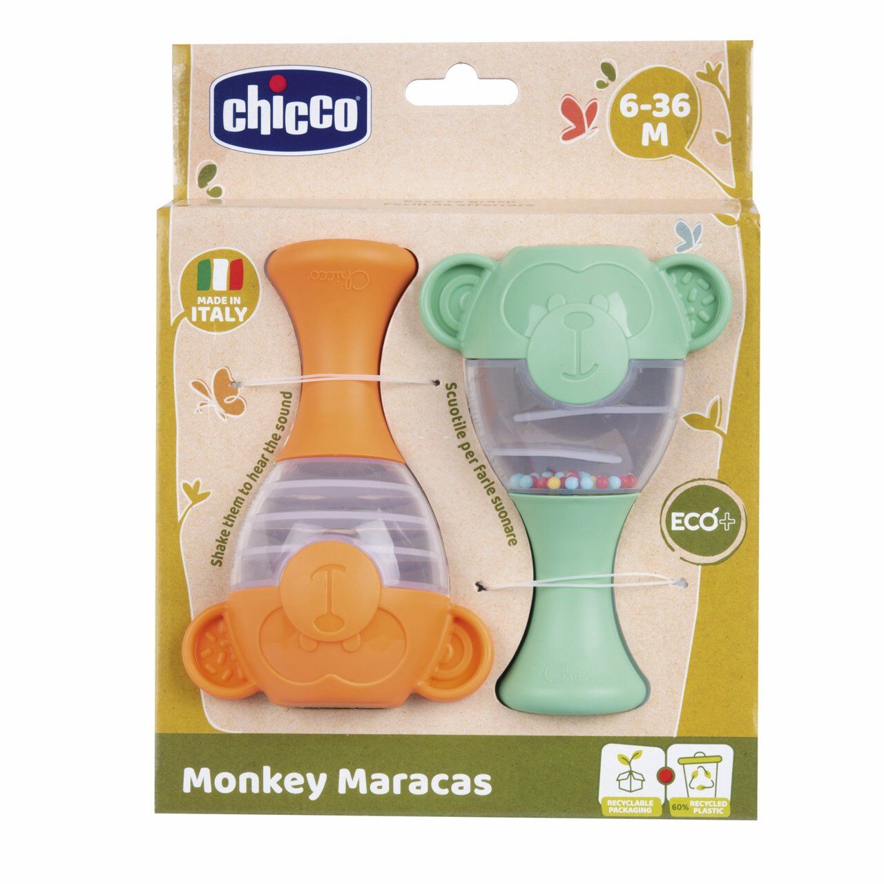 Chicco - Βρεφική Κουδουνίστρα Πιθηκάκι 11859