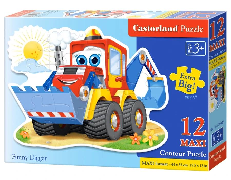 Castorland - Puzzle Maxi Funny Digger 12 Pcs 120024