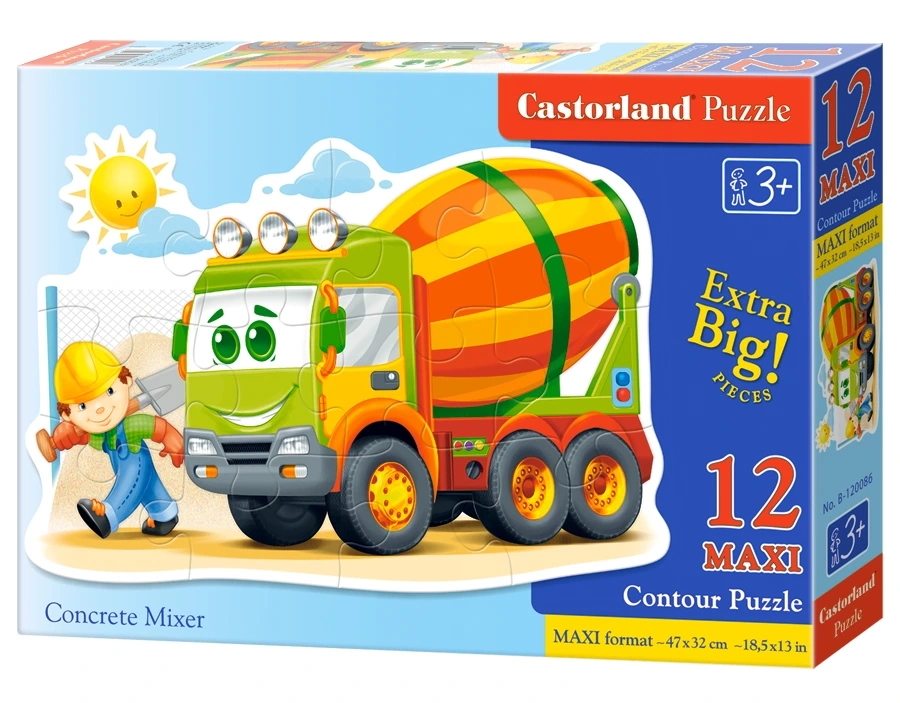 Castorland - Puzzle Maxi Concrete Mixer 12 Pcs 120086