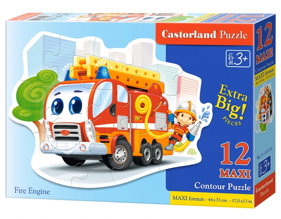 Castorland - Puzzle Maxi Fire Engine 12 Pcs 120109 Castorland - Puzzle Maxi Fire Engine 12 Pcs 120109