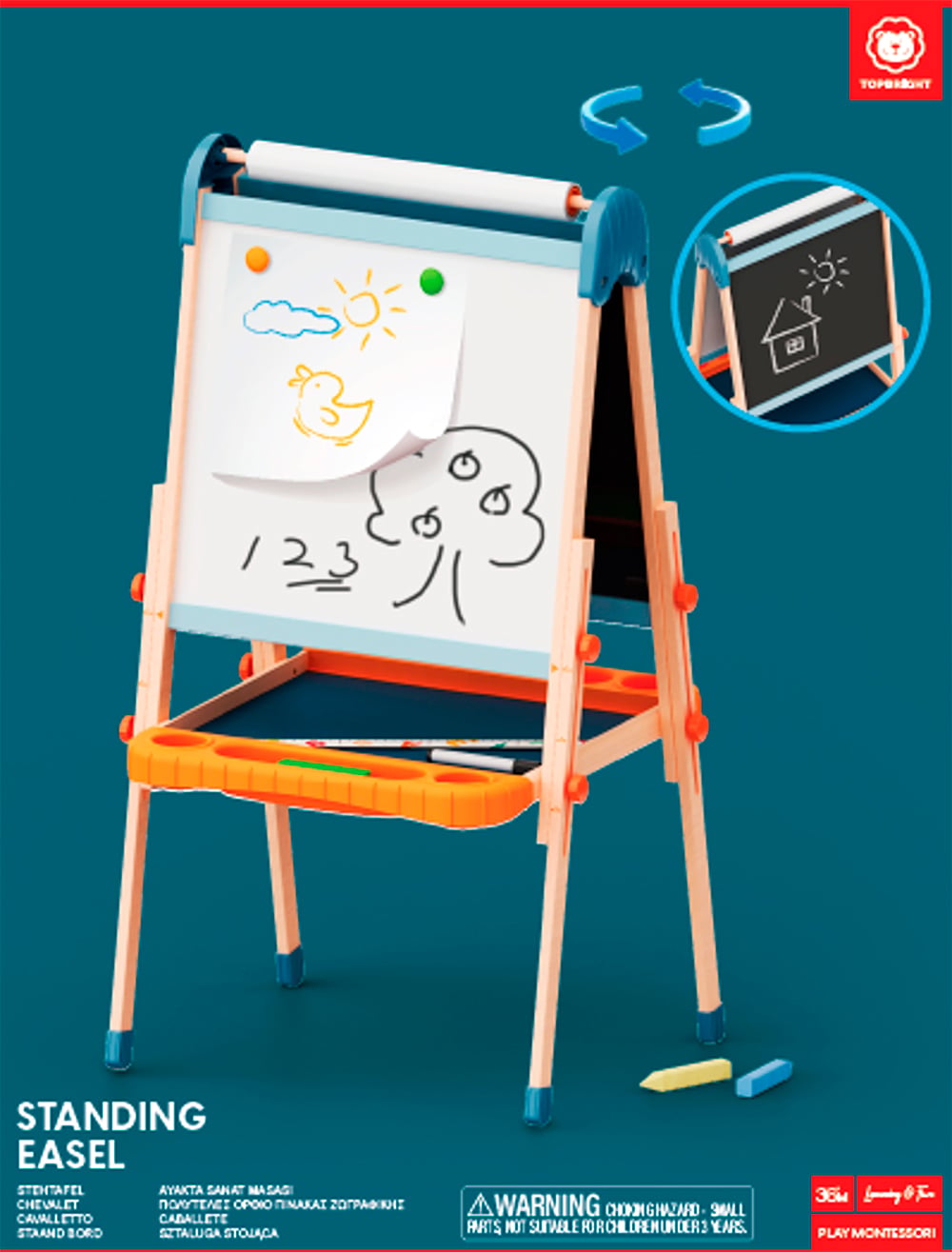 Top Bright - Deluxe Standing Art Easel 120387