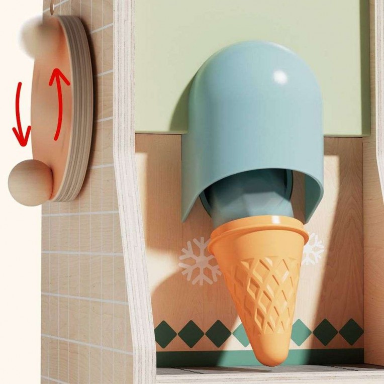 Top Bright - Montessori Ice Cream Boutique – Ξύλινο Σετ Παγωτατζίδικο 121203