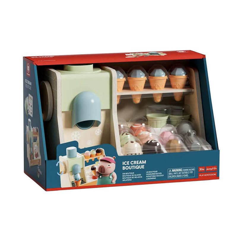 Top Bright - Montessori Ice Cream Boutique – Ξύλινο Σετ Παγωτατζίδικο 121203