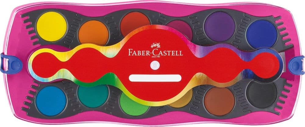 Faber Castell - Νερομπογιές Ακουαρέλας Connector Unicorn Edition 12 Χρώματα + Glitter 125002