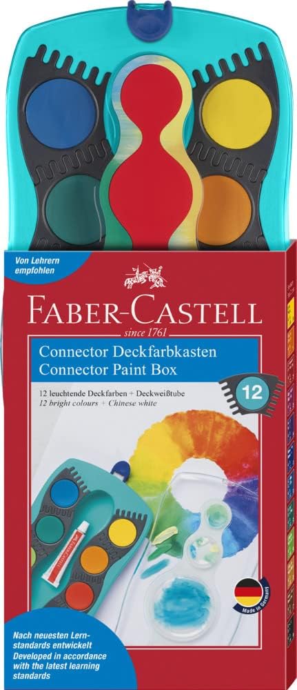 Faber Castell - Νερομπογιές Ακουαρέλας Connector 12 Χρώματα 125003