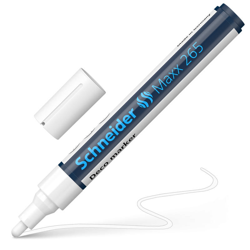 Schneider – Μαρκαδόρος Υγρής Κιμωλίας 265 2mm-3mm, Λευκό 126549