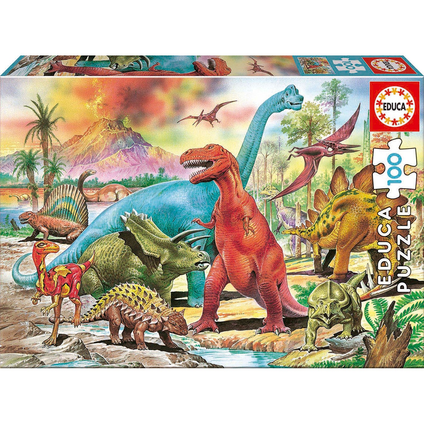 Educa - Puzzle, Dinosaurs 100 Pcs 13179