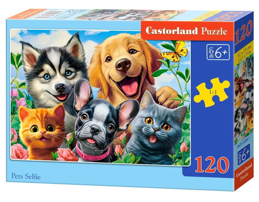 Castorland - Puzzle, Pets Selfie 120 Pcs 13609